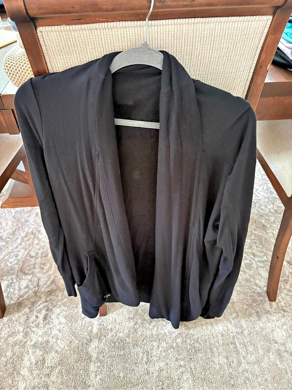 Athleta super soft open front cardigan in black